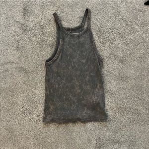 Anthropologie high neck acid wash tank